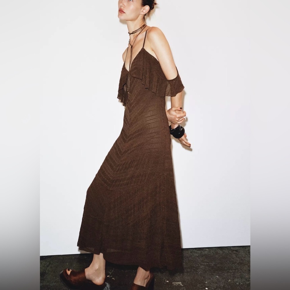 Zara V-neck midi dress